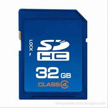SDHC Cards with 1, 2, 4, 8, 16 and 32GB Flash Memory Capacity and 10-year Data Retention